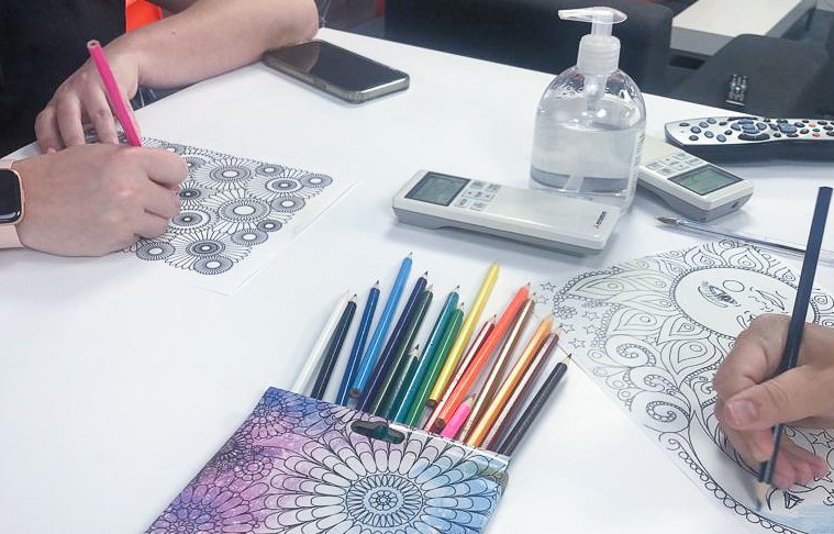 mindful colouring for Mental Health Awareness Week