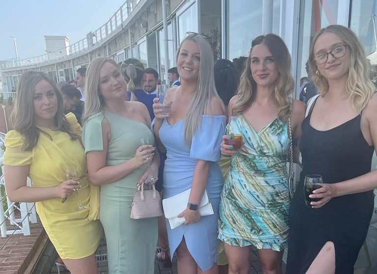 Some of the team posing for a photo at Goodwood