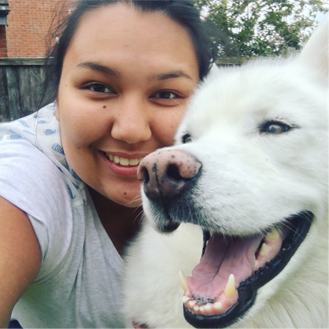 Lynette Robb - Lynette taking a selfie with her dog